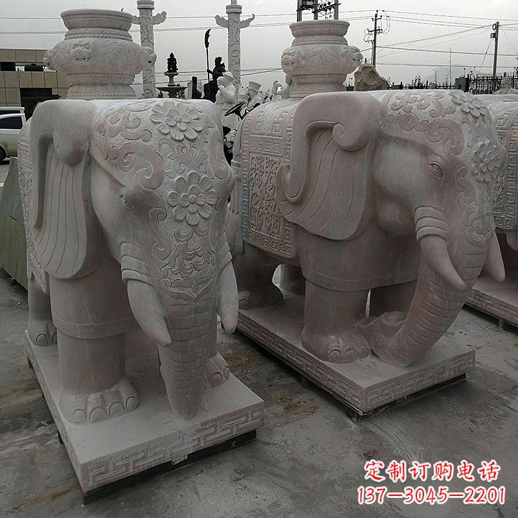 天津宝瓶（保平安）石雕大象