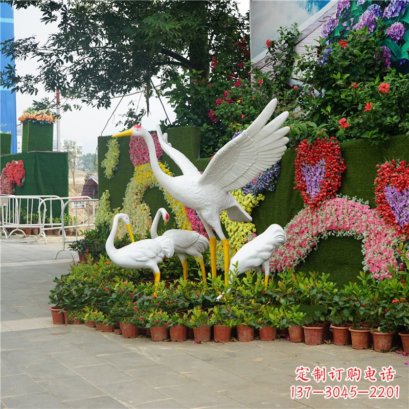 天津北京玻璃钢仙鹤雕塑