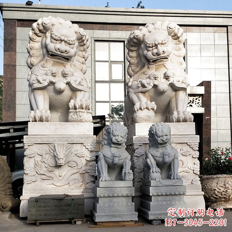天津石狮子雕塑——守护家园的看门神