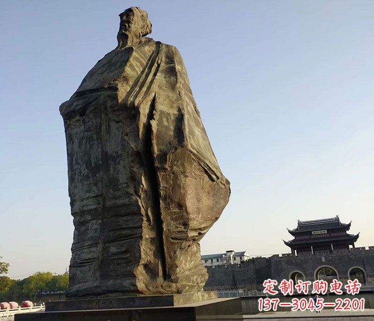 天津北宋文学家范仲淹石雕