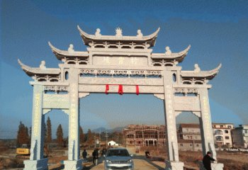 天津全国著名景点石雕牌坊