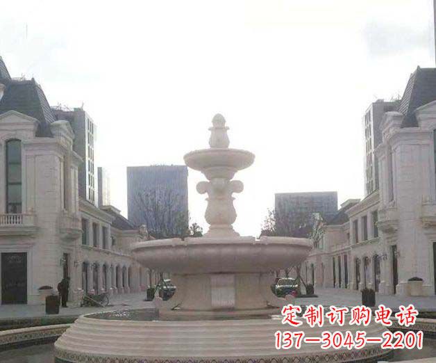天津别墅景观大理石喷泉石雕