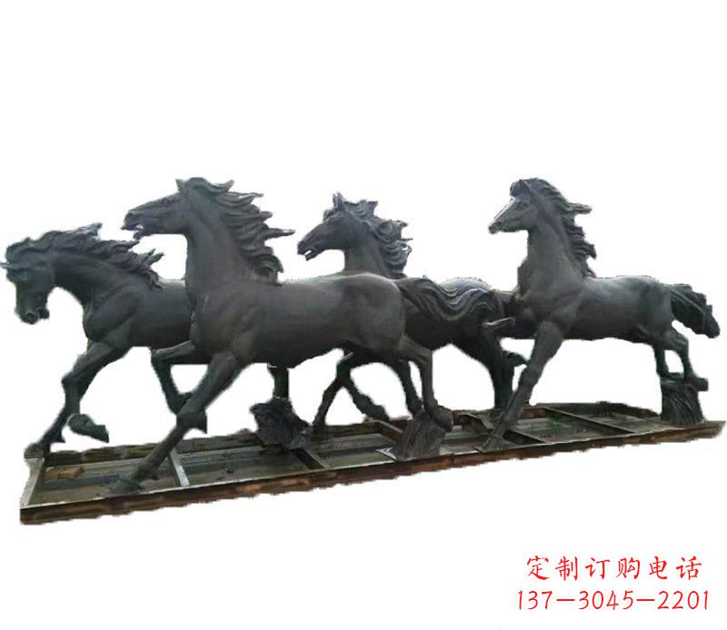 天津别墅景观动物马铜雕塑 (2)
