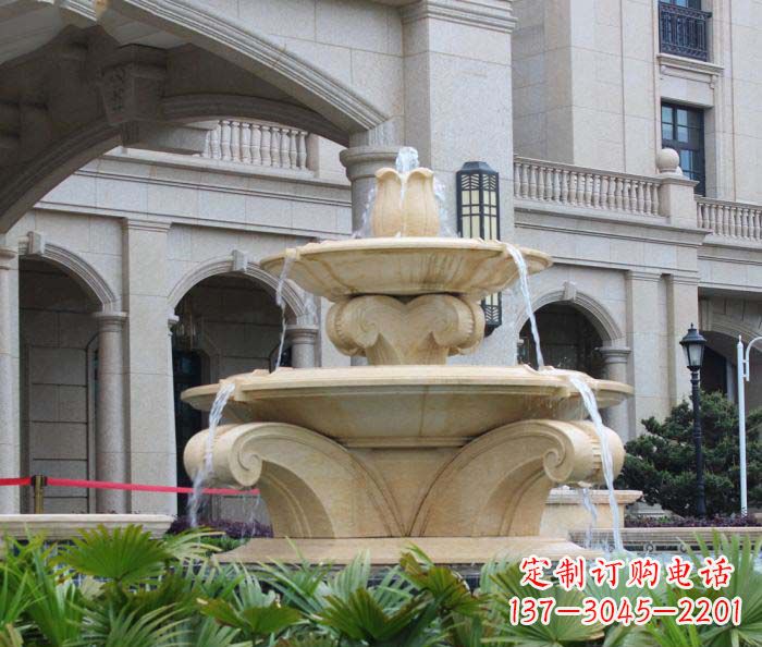 天津别墅景观欧式喷泉石雕_1