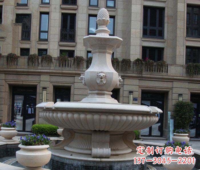 天津别墅景观欧式喷泉石雕_2