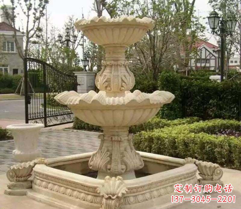 天津优雅精致的喷泉石雕