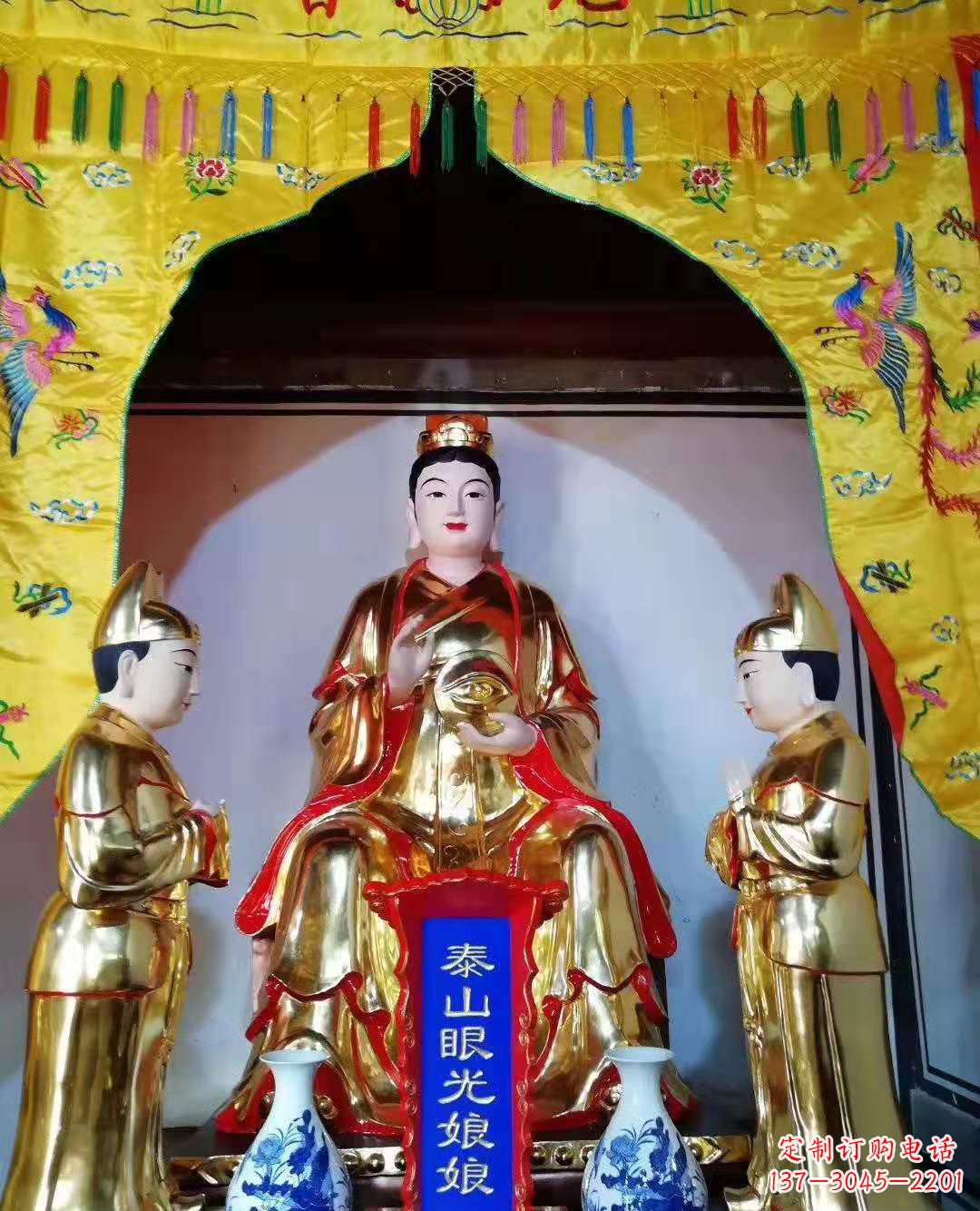 天津玻璃钢彩绘佛像雕塑寺庙景观雕塑