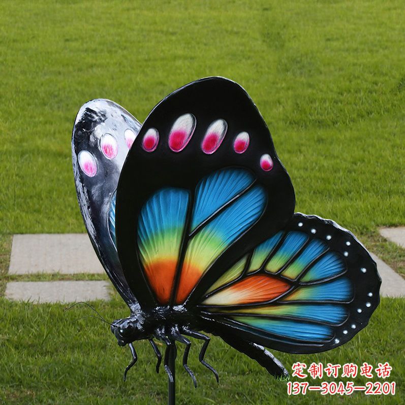天津玻璃钢制作的蝴蝶雕塑