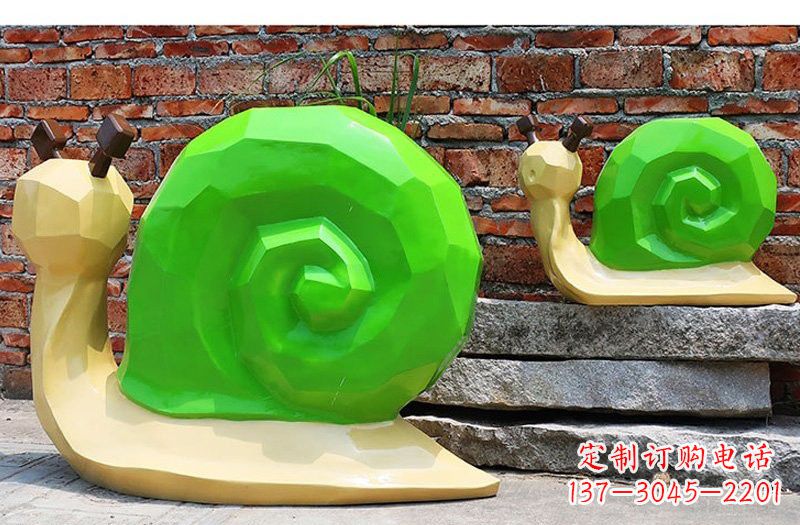 天津玻璃钢几何蜗牛雕塑