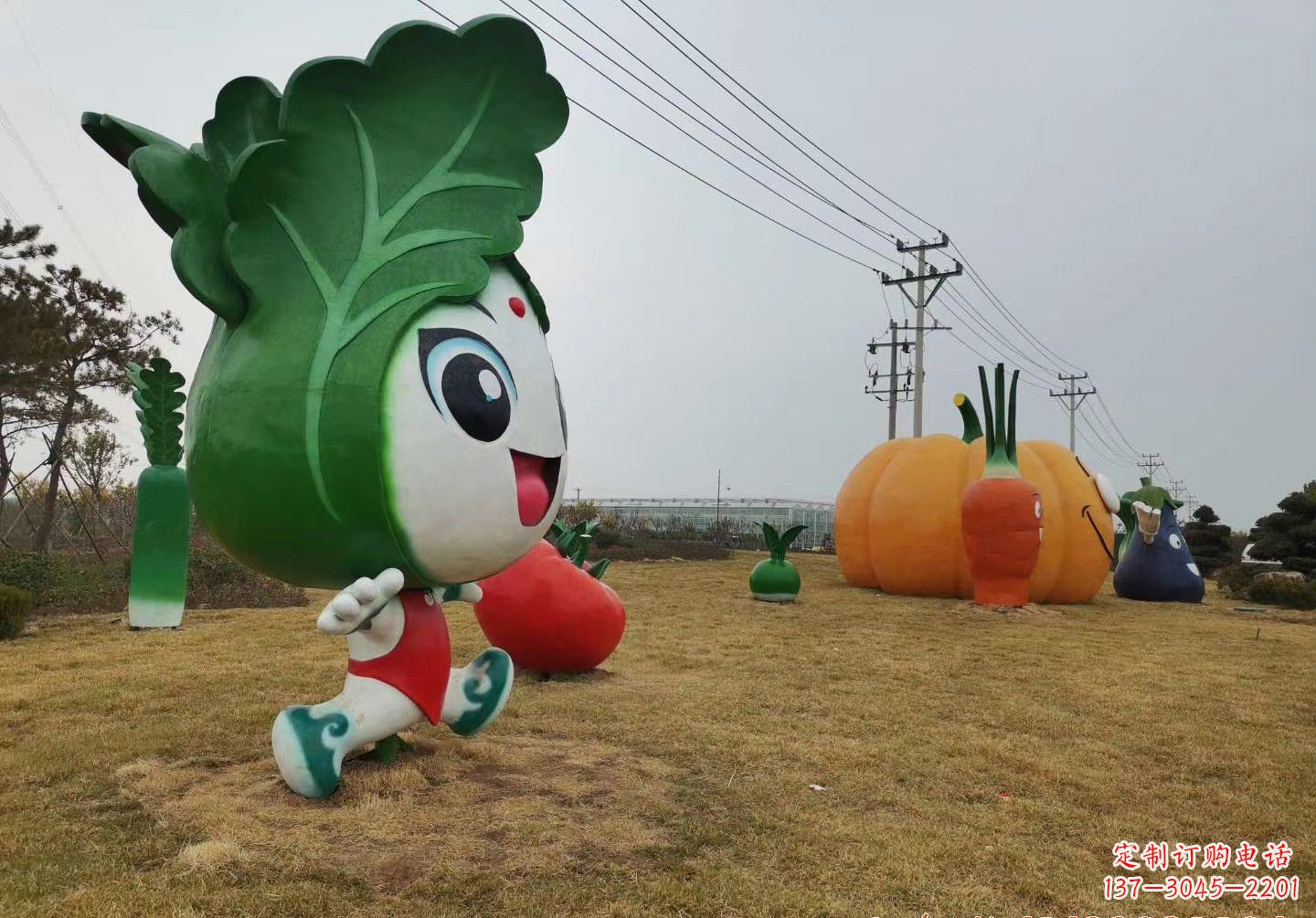 天津玻璃钢白菜雕塑精美的艺术品