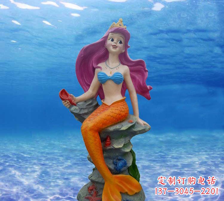 天津玻璃钢卡通美人鱼