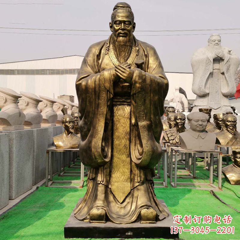 天津玻璃钢孔子雕塑