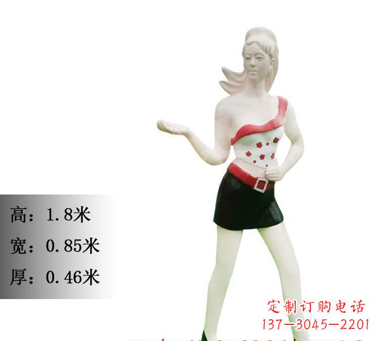 天津玻璃钢美女雕塑