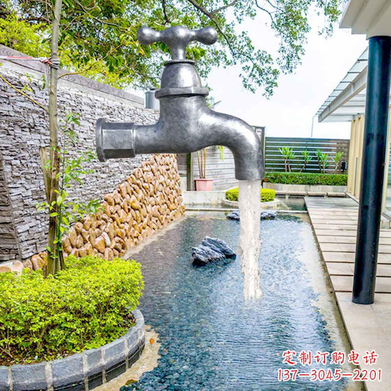 天津玻璃钢水龙头喷泉雕塑精美绝伦