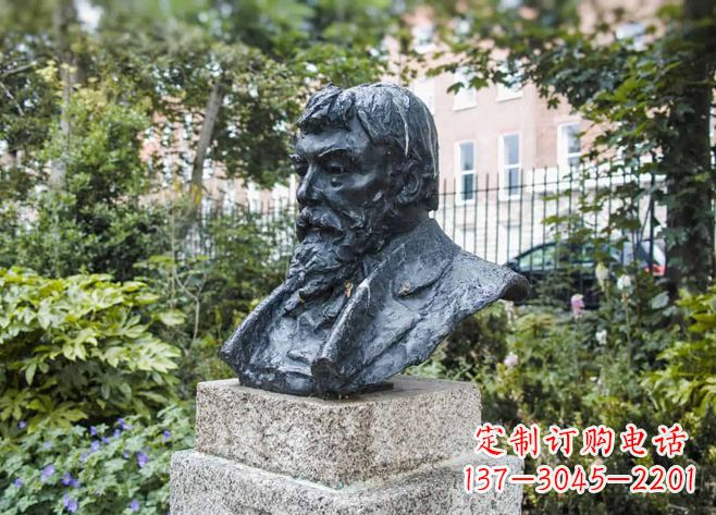天津伯特兰·罗素铜雕胸像-世界名人英国著名哲学家雕塑