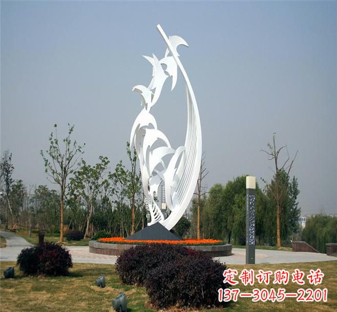 天津不锈钢爱心大雁雕塑