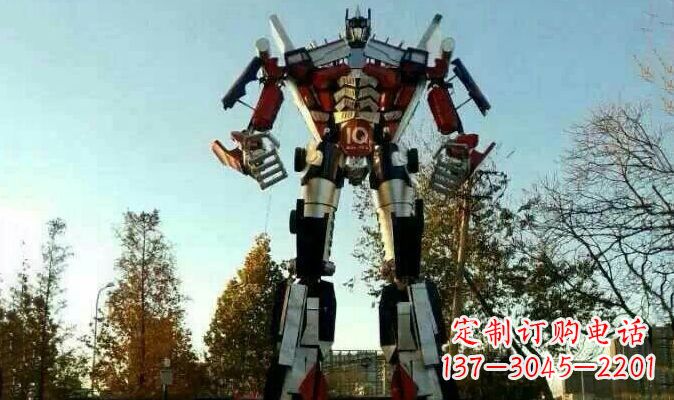 天津不锈钢变形金刚卡通雕塑