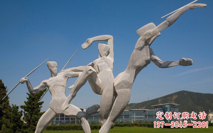 天津不锈钢标枪运动雕塑