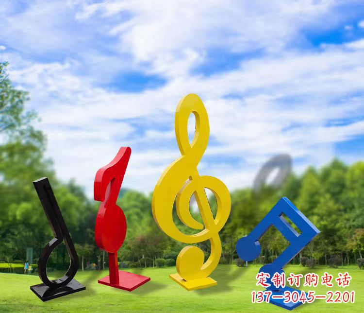 天津精美的不锈钢音符雕塑