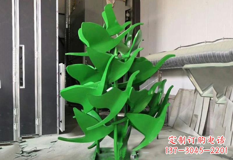 天津不锈钢彩色抽象大雁雕塑