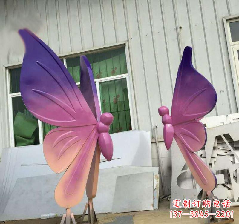 天津不锈钢彩色蝴蝶雕塑