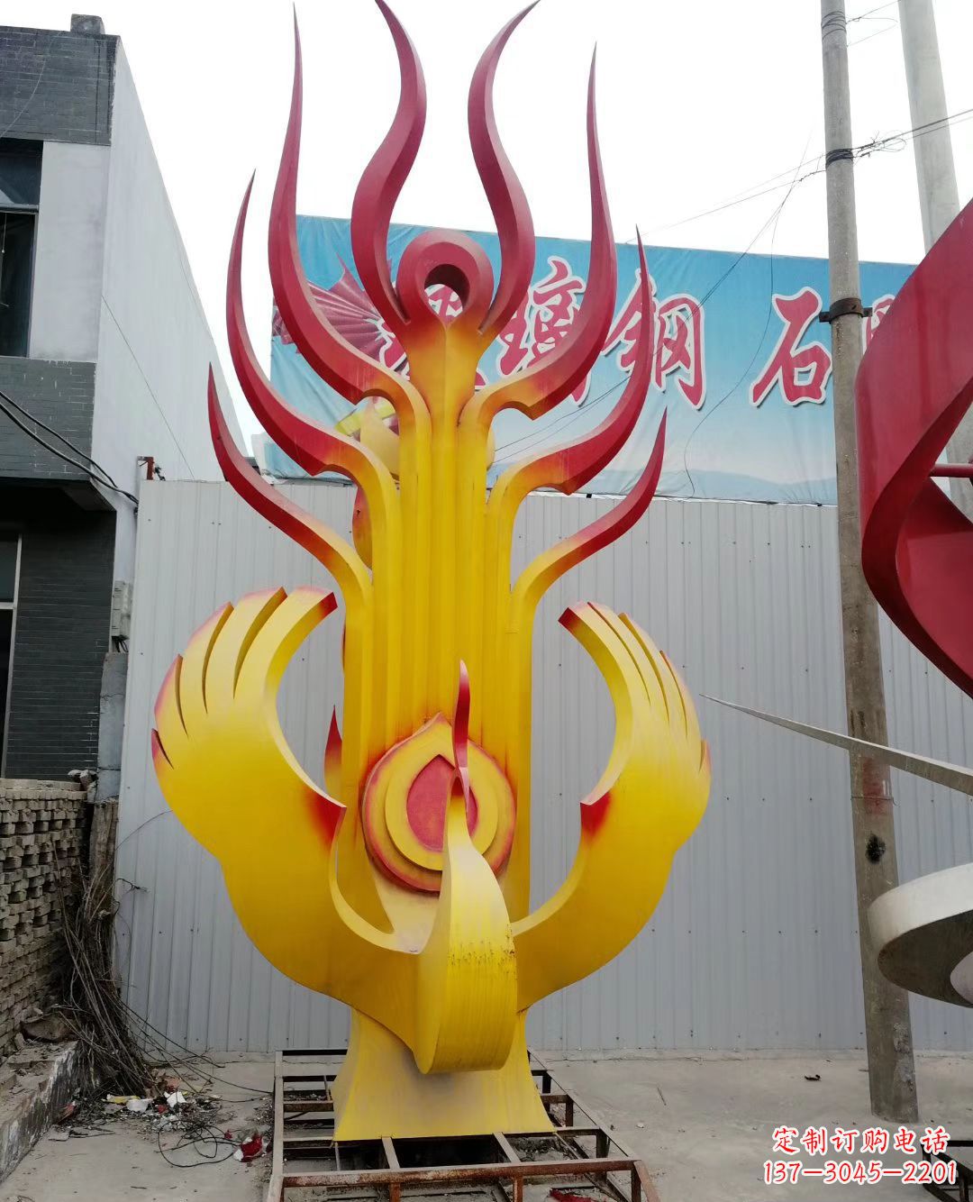 天津不锈钢彩色凤凰雕塑