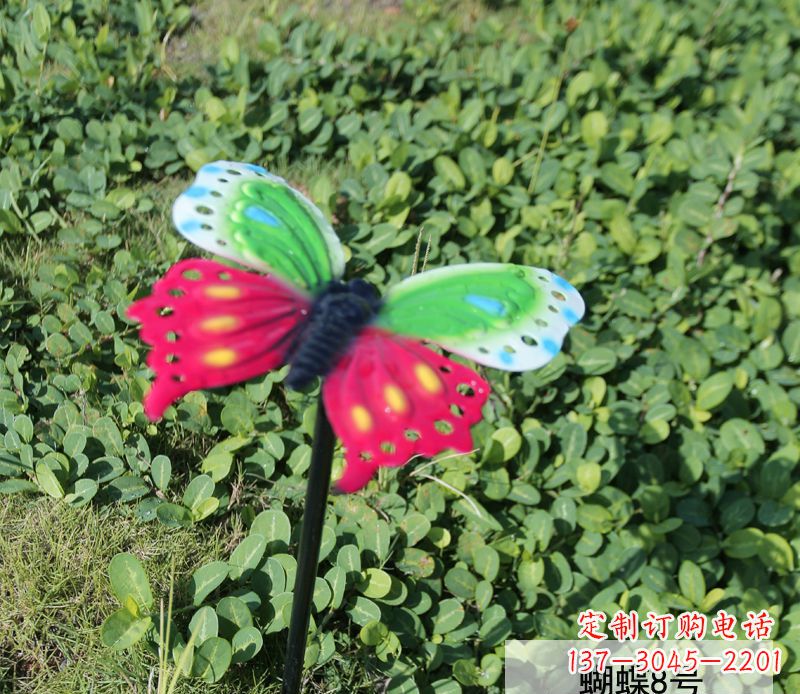 天津不锈钢彩色蝴蝶插件雕塑