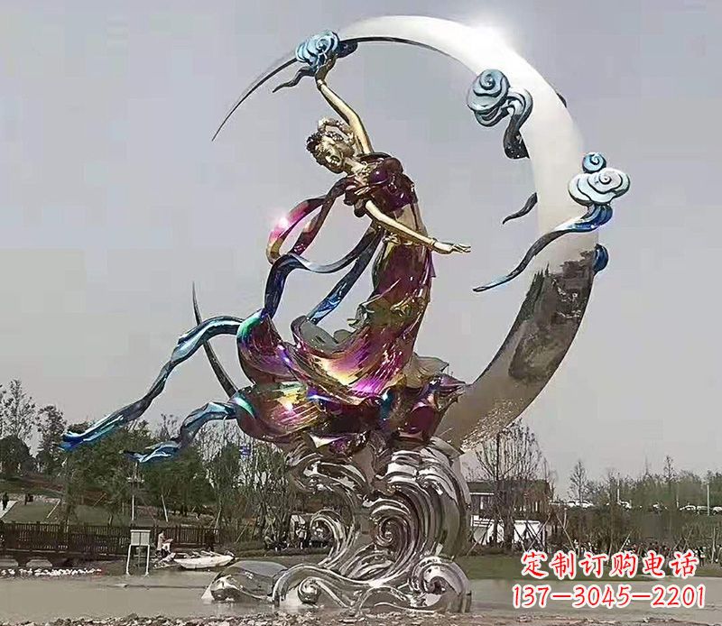 天津不锈钢嫦娥奔月雕塑