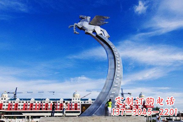 天津精美不锈钢飞马雕塑