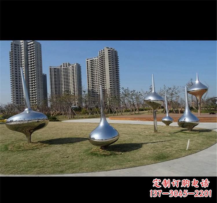 天津不锈钢城市水滴雕塑