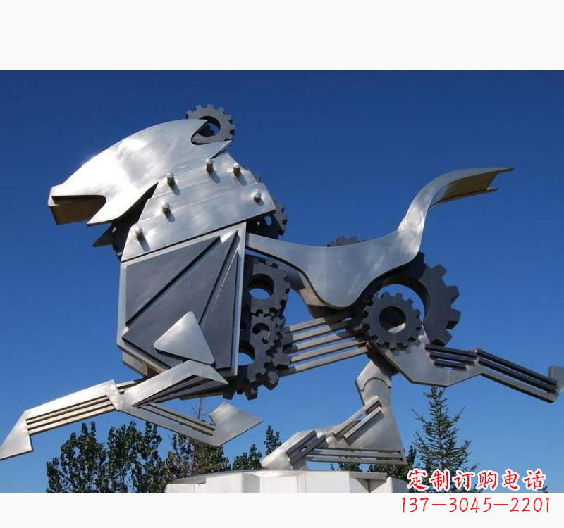 天津不锈钢齿轮飞马雕塑