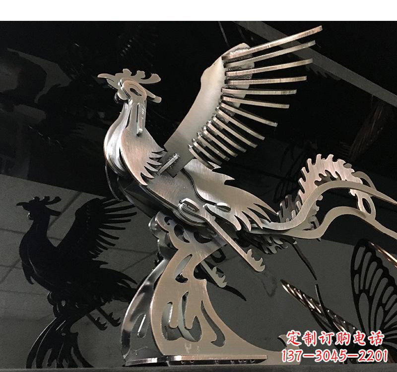 天津不锈钢齿轮凤凰雕塑
