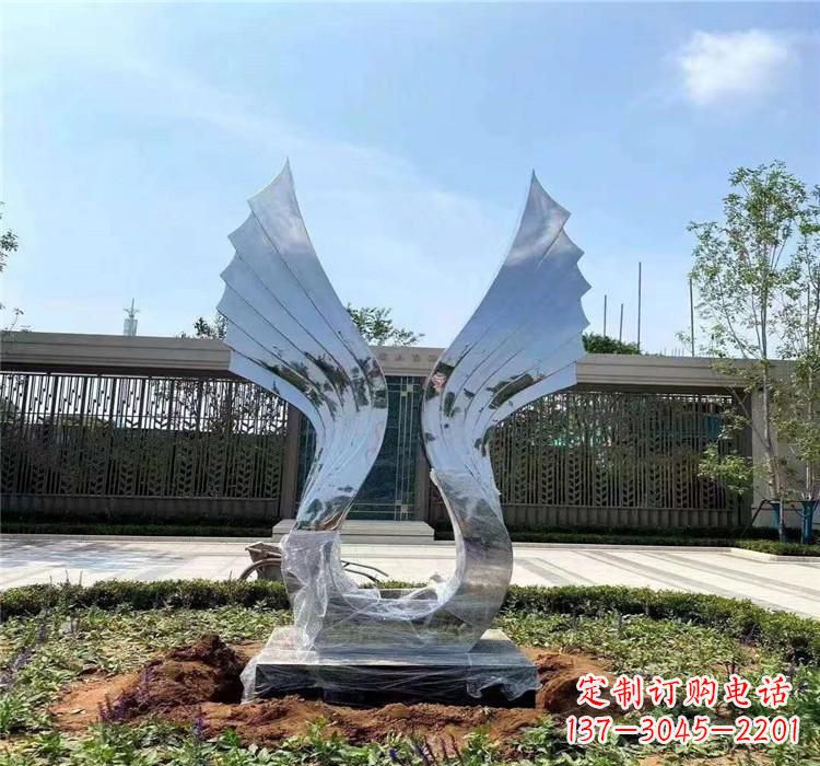 天津不锈钢翅膀雕塑2