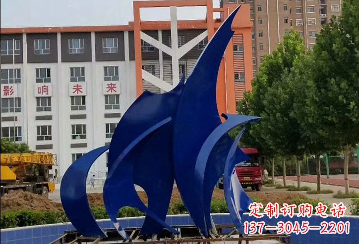 天津不锈钢抽象船帆雕塑