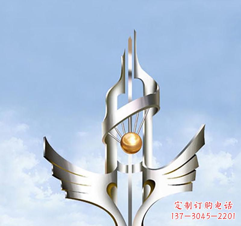 天津不锈钢抽象创意翅膀雕塑
