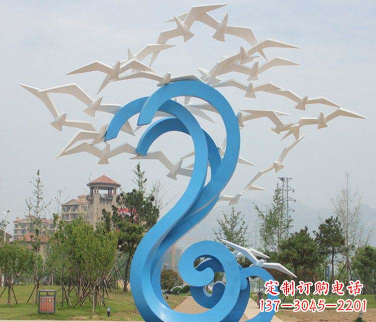 天津不锈钢大雁雕塑传承传统文化的象征