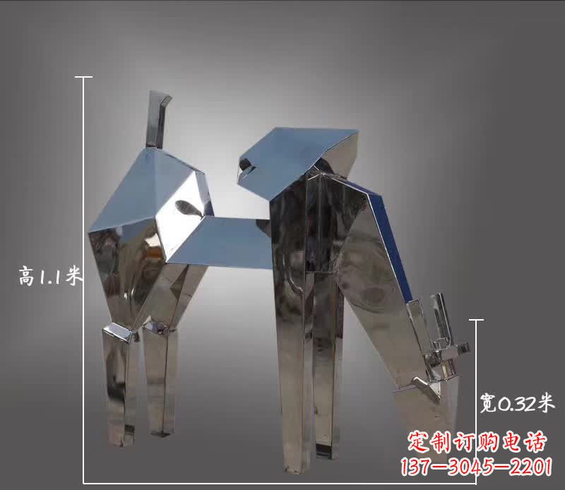 天津不锈钢抽象动物鹿雕塑