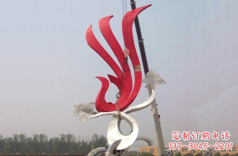 天津不锈钢抽象凤凰安装