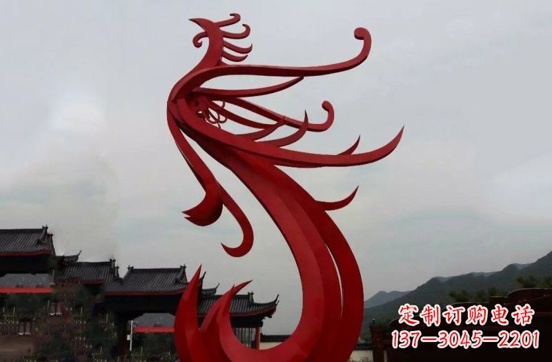 天津精美不锈钢凤凰雕塑