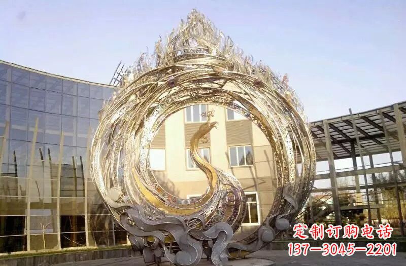 天津不锈钢凤凰涅槃雕塑