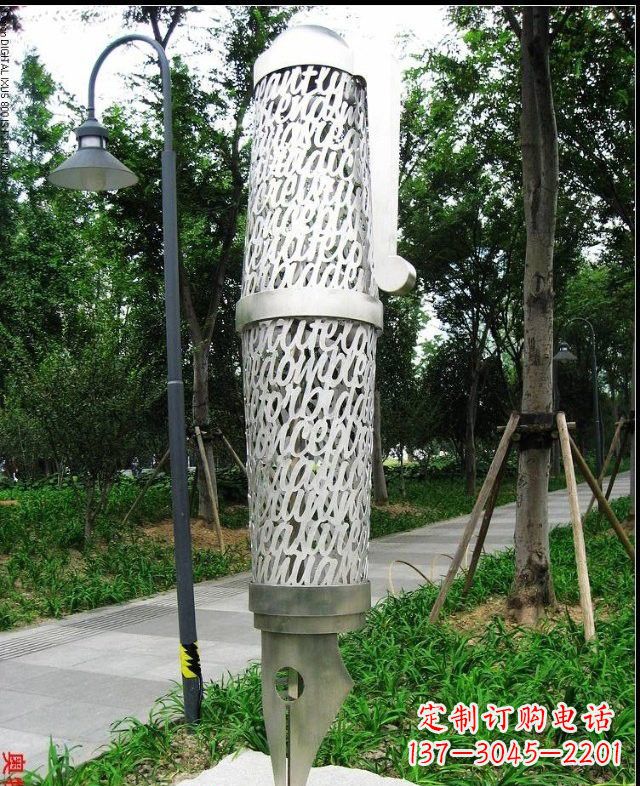 天津不锈钢抽象钢笔雕塑222