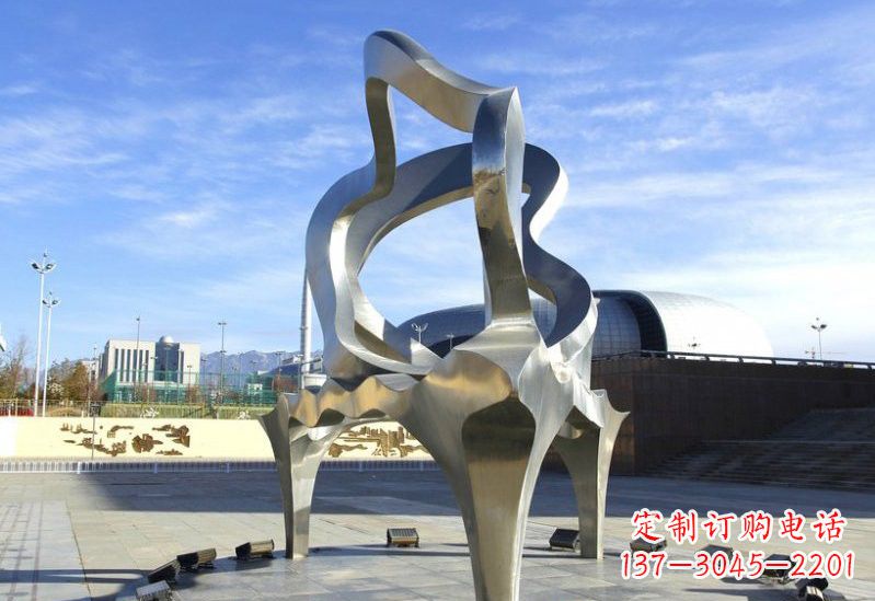 天津不锈钢抽象钢琴雕塑