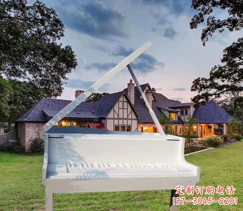 天津不锈钢抽象钢琴雕塑广场景观雕塑
