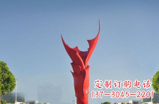 天津不锈钢火炬雕塑——点燃友谊之火