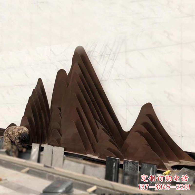 天津精美不锈钢假山雕塑