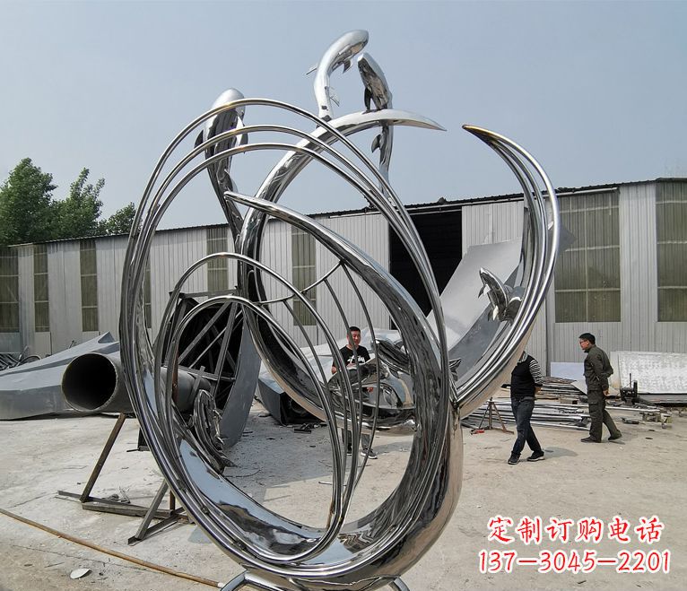 天津精美不锈钢跃龙门雕塑