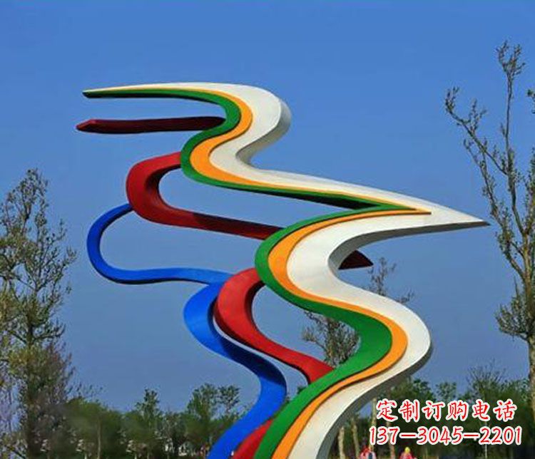 天津不锈钢抽象喷绘飘带