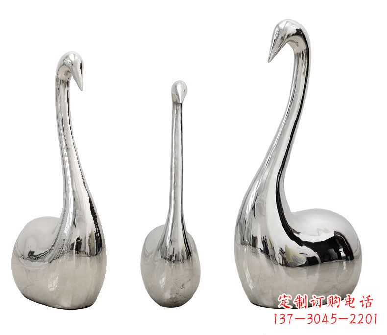 天津精美不锈钢天鹅雕塑