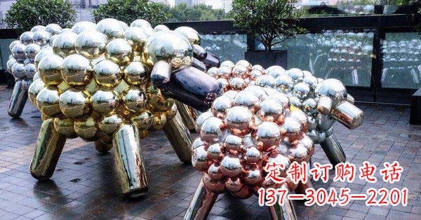 天津不锈钢抽象小羊肖恩雕塑
