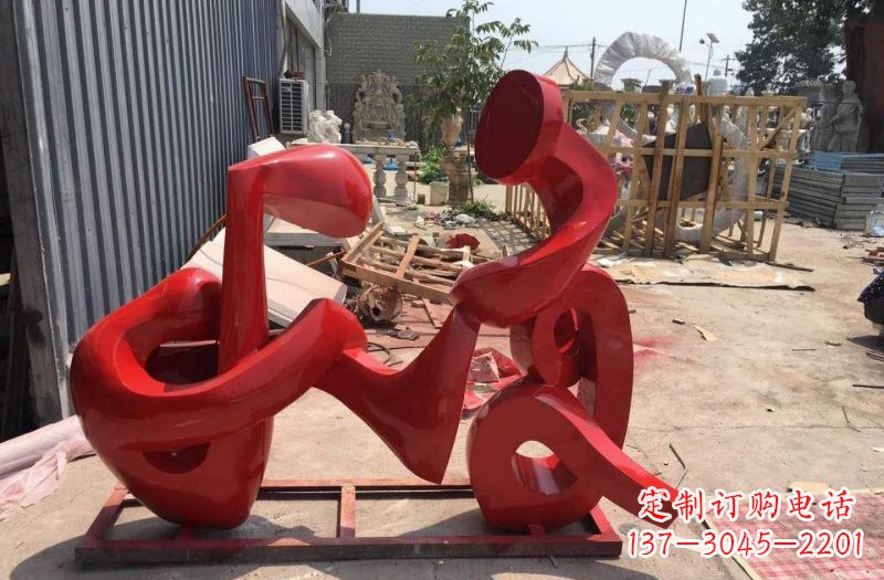 天津不锈钢音符雕塑传递美丽的音乐